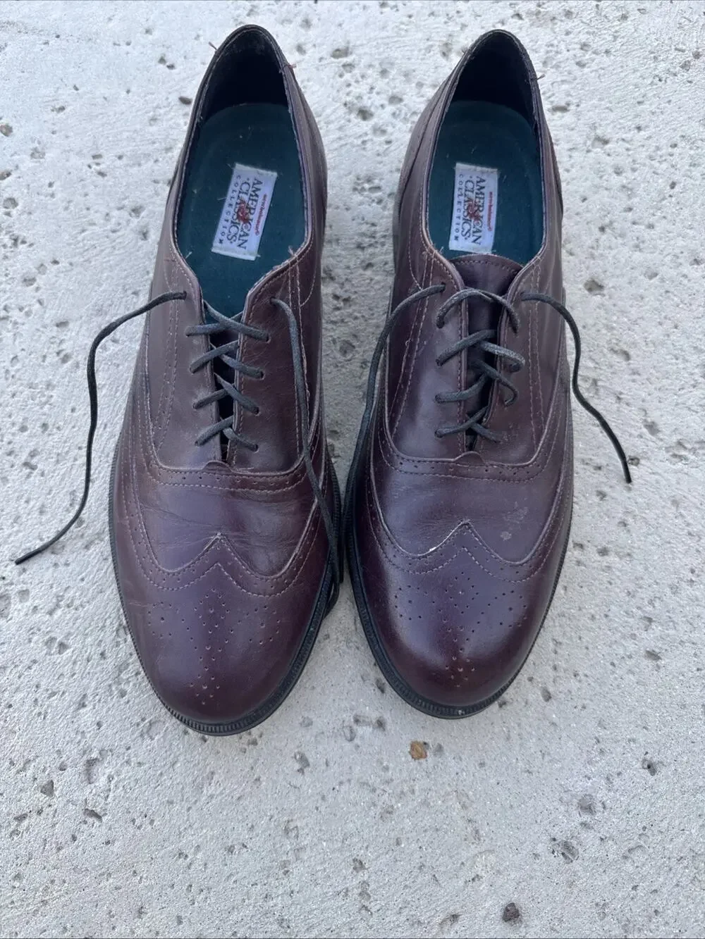 Vintage New Balance American Classics Made in USA Wing Tip Shoes 13D Burgundy